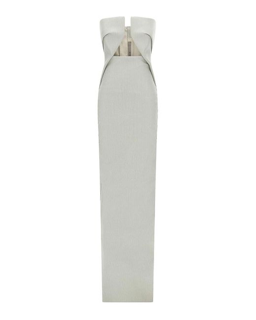 Rick Owens White Prong Gown Dress
