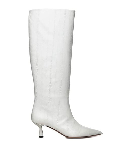 Giuliano Galiano White Jane Boots