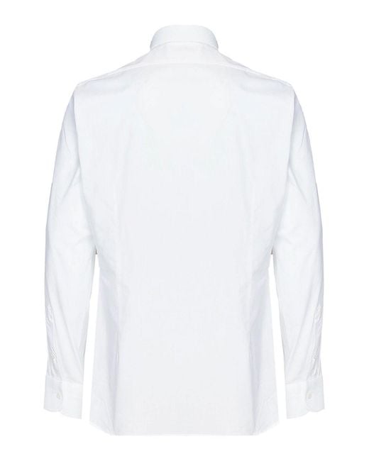 Tom Ford White Icon Cotton Tuxedo Shirt for men