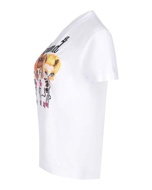 DSquared² White T-Shirt Made Of Cotton