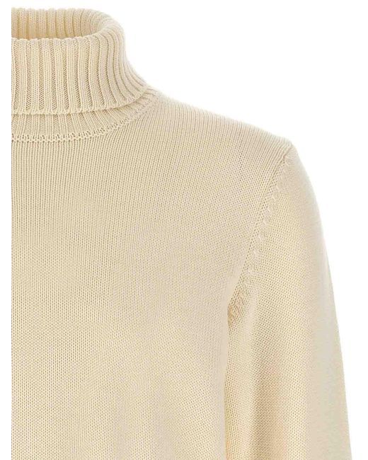 Zanone White Turtle-Neck Sweater for men