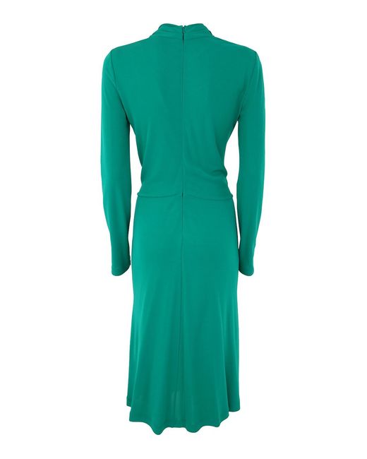 Alberta Ferretti Green Midi Wrap Dress