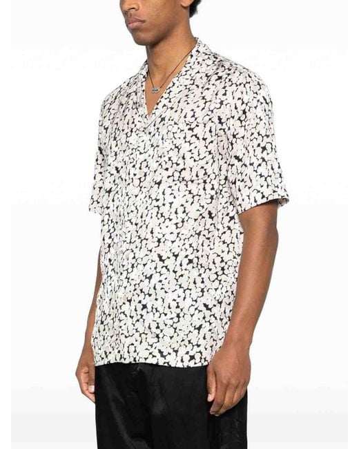 Dries Van Noten White Viscose Carltone Shirt for men