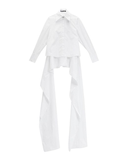Karl Lagerfeld White Karl Studio Poplin Blouse