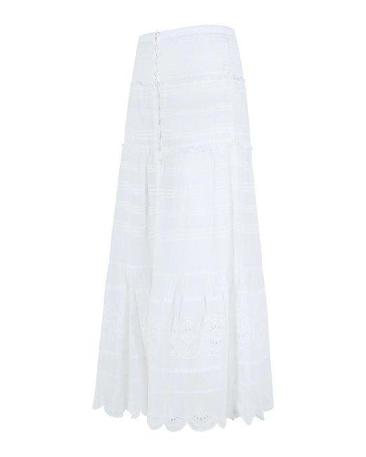 Isabel Marant White Paoline Cotton Skirt