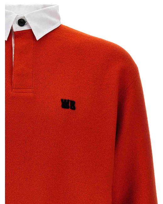 Wales Bonner Red Cypher' Polo Shirt for men