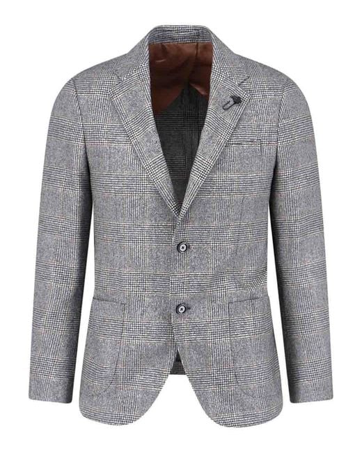 Lardini Gray Single -Breasted Blazer for men