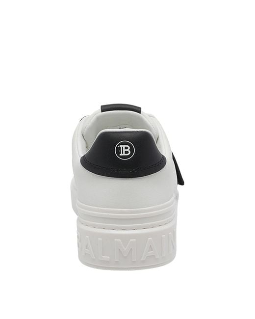 Balmain White B-Court Sneakers for men