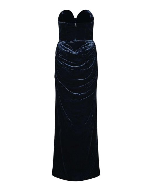 ROTATE BIRGER CHRISTENSEN Blue Dress Made Of Velvet