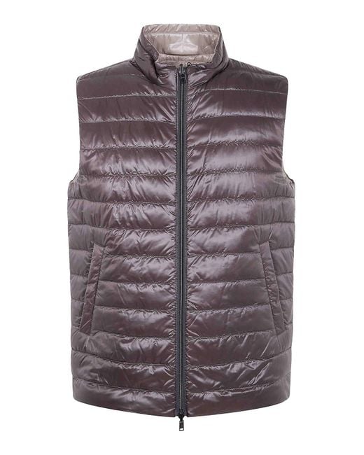 Herno Purple Padded Waistcoat for men