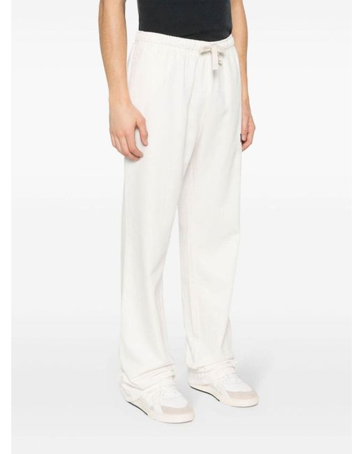 Palm Angels White Ivory Cotton Blend Pants for men