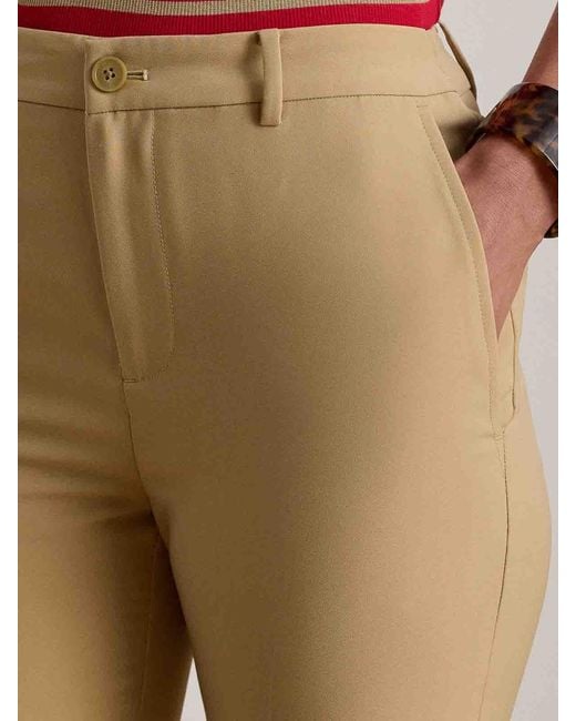 Ralph Lauren Natural Woven-Straight-Pants-City Crepe