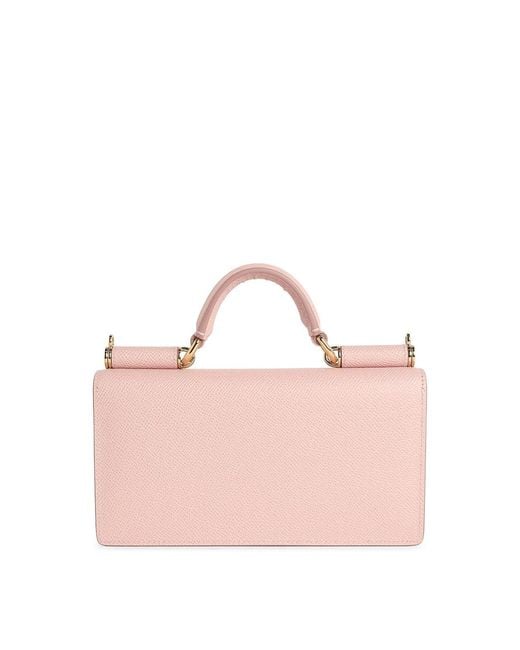 Dolce & Gabbana Pink Mini Calf Leather Dauphine