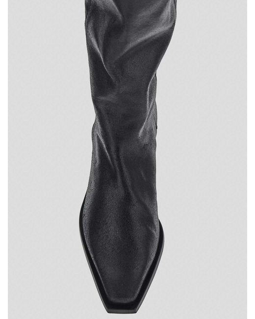 Ann Demeulemeester Black Boot With Squared Toe
