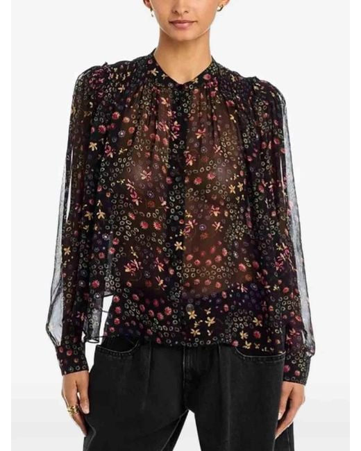 Isabel Marant Black Florine Haut Top/Ecru