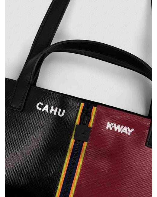 CAHU Red Le Pratique Bigout Medium Pvc Shoulder Bag
