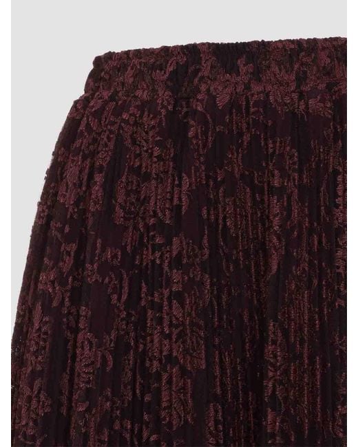 Ermanno Scervino Purple Lace Midi Skirt