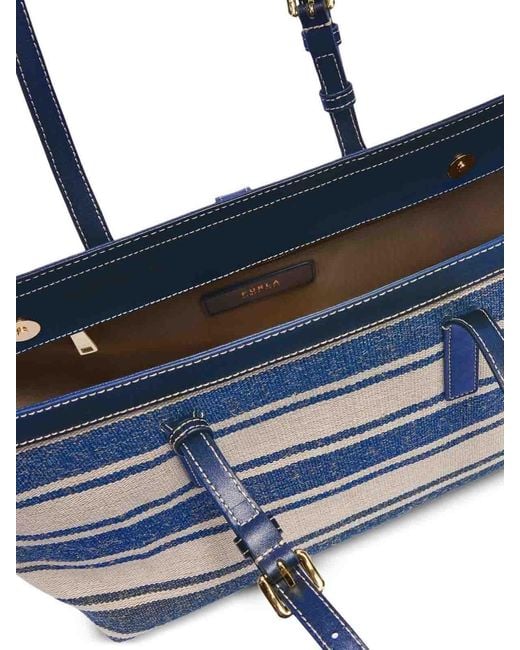 Furla Blue Debby Shopping Bag L