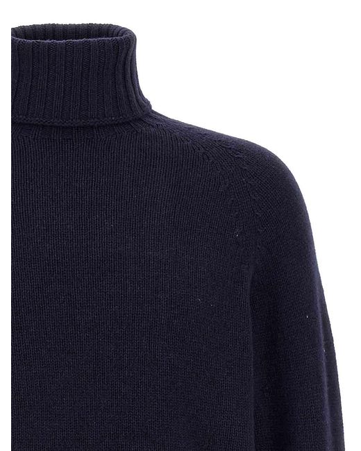 Ma'ry'ya Blue High Neck Sweater for men