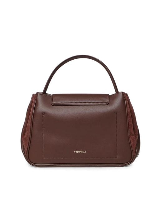 Coccinelle Brown Handbag Smooth Leath/Suede Leath