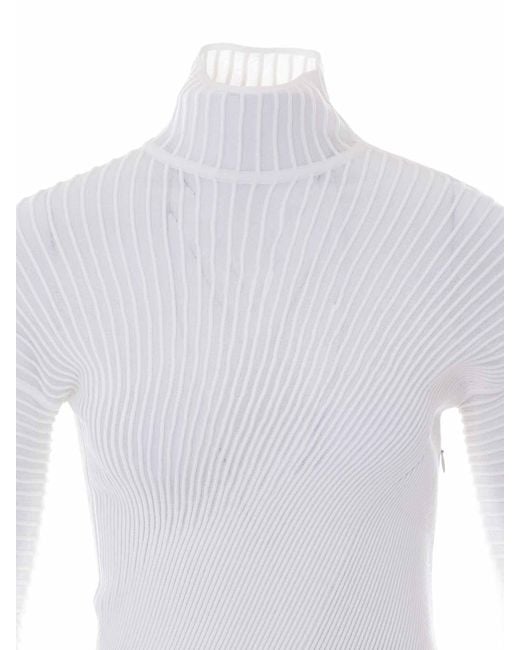 Alaïa White Twisted Dress