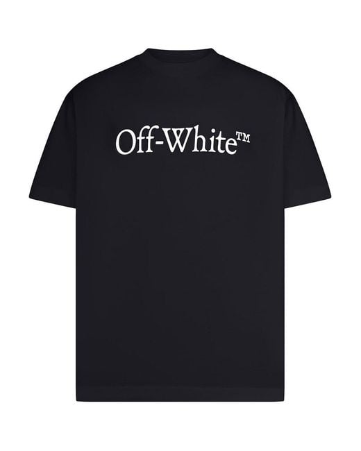 Off-White c/o Virgil Abloh Black Crew Neck T-Shirt With Print for men