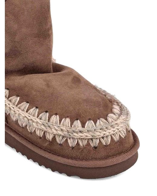 Mou Brown Eskimo 18 Glitter Logo Boots