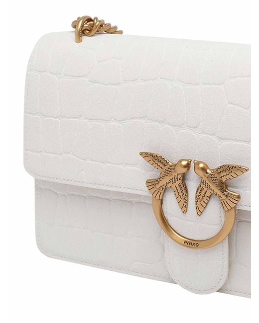 Pinko White Love Classic One Classic Crossbody Bag