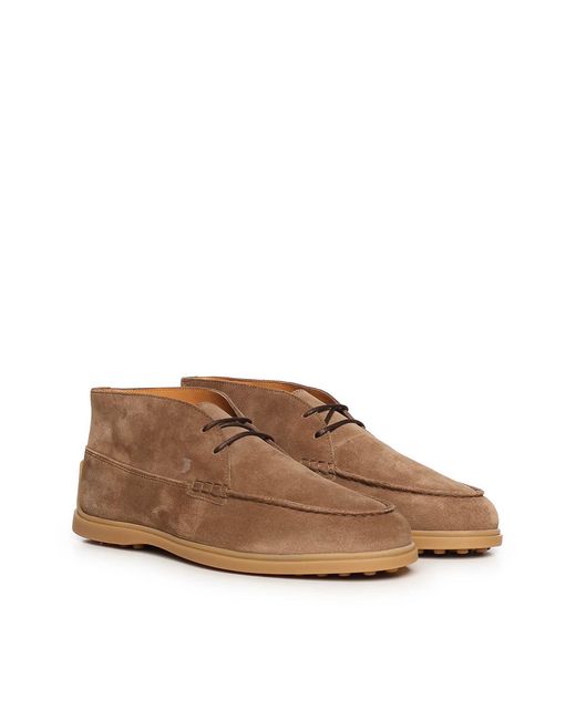 Tod's Brown Suede Ankle Boot for men