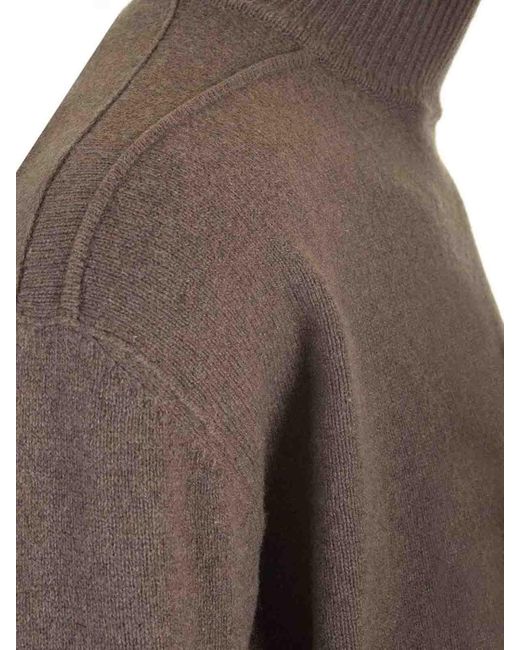 Rick Owens Brown Turtleneck Sweater for men
