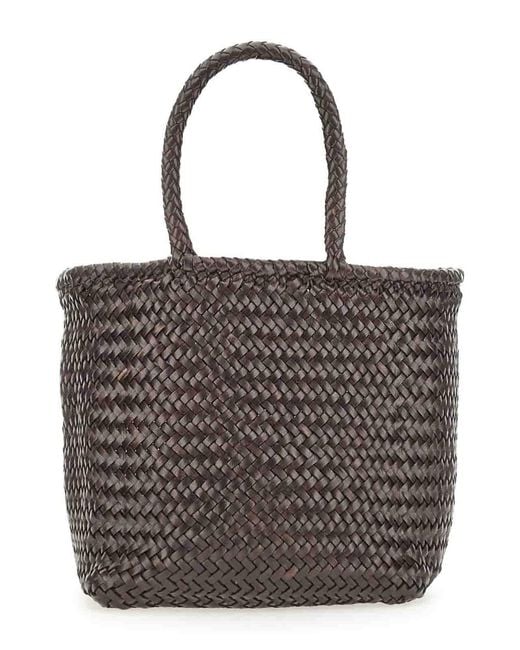 Borsa Cestino Piccola di Dragon Diffusion in Brown