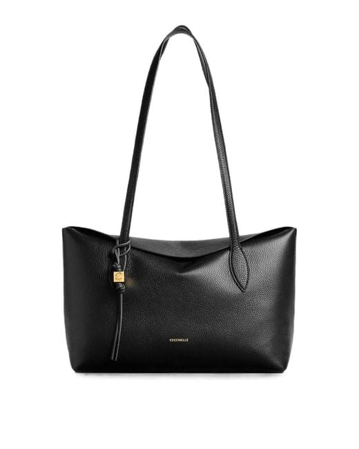 Coccinelle Black Handbag Grained Leather Noir