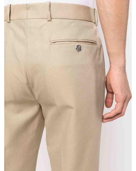 McQueen Natural Tapered Tailored Trousers for men