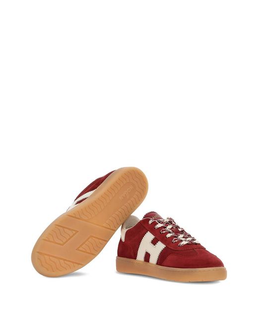 Hogan Red Cool Suede Sneakers