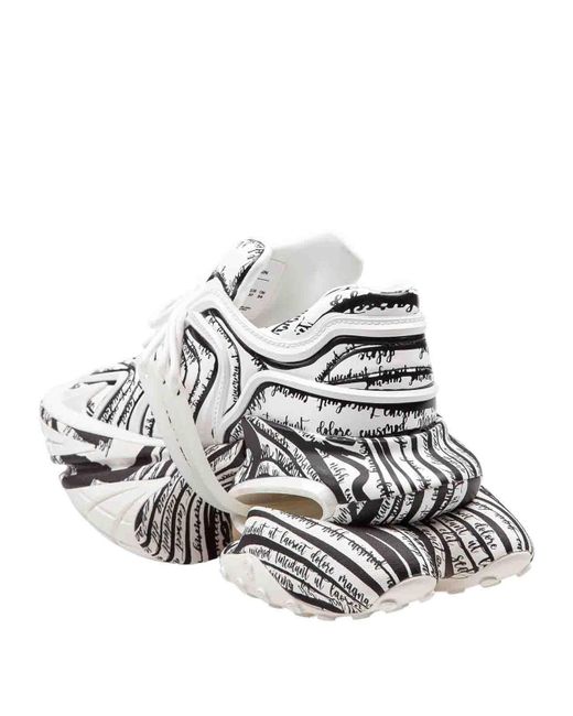 Balmain White Chic Sneaker With Embossed Logo And Cushioned Sole