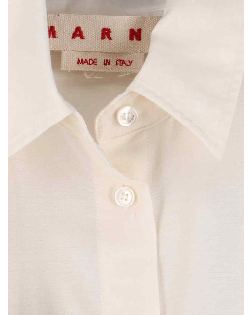 Marni Natural Ruffle Shirt