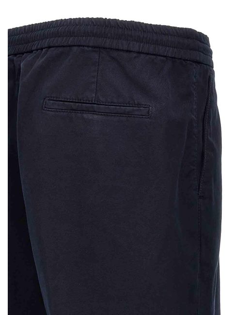 Brunello Cucinelli Blue Cotton Casual Trousers for men