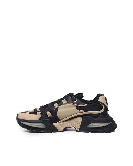Dolce & Gabbana Black Airmaster Sneaker In Nylon And Suede for men