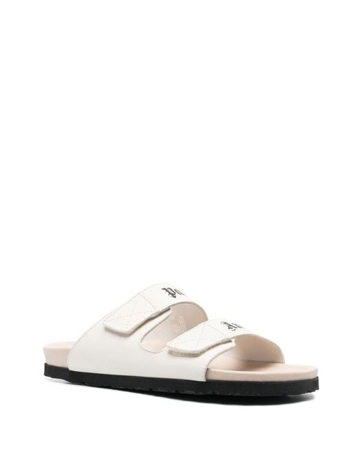 Palm Angels White Logo Sandals for men