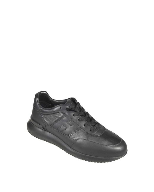 Hogan Black Flat Shoes for men