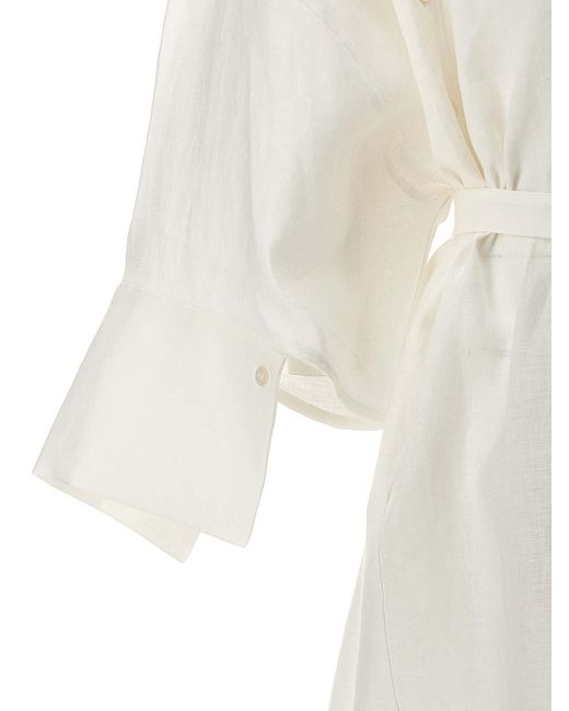 BALOSSA White Honami Shirt Dress