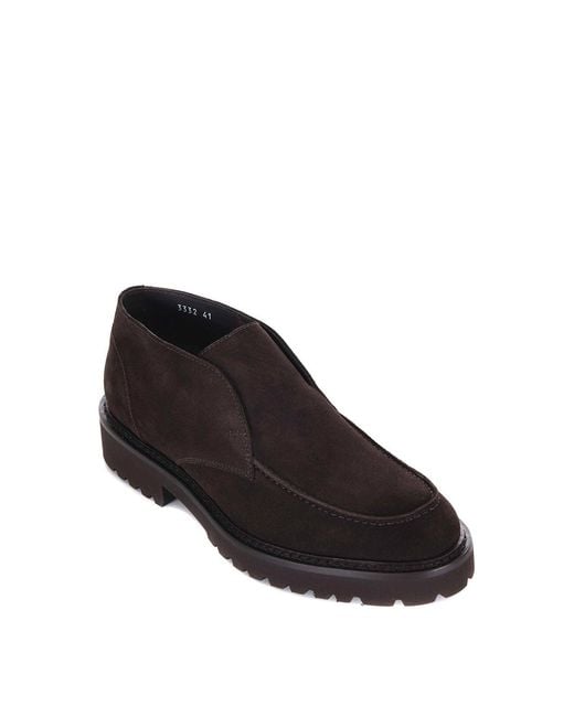 Doucal's Black Doucals Suede Ankle Boot for men