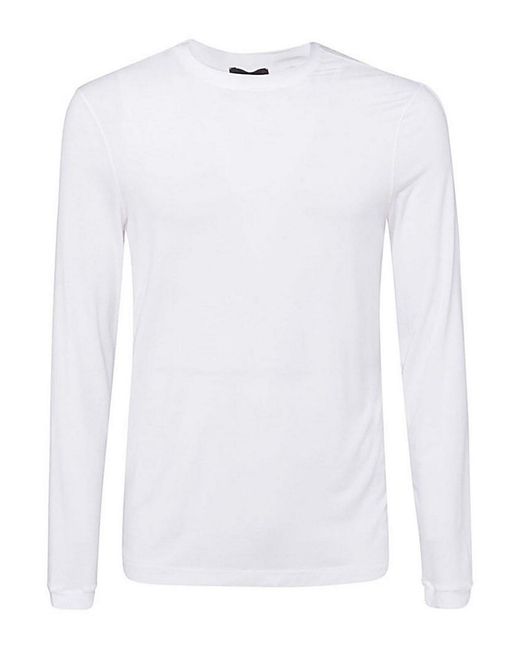 Giorgio Armani White Viscose Blend T-Shirt for men