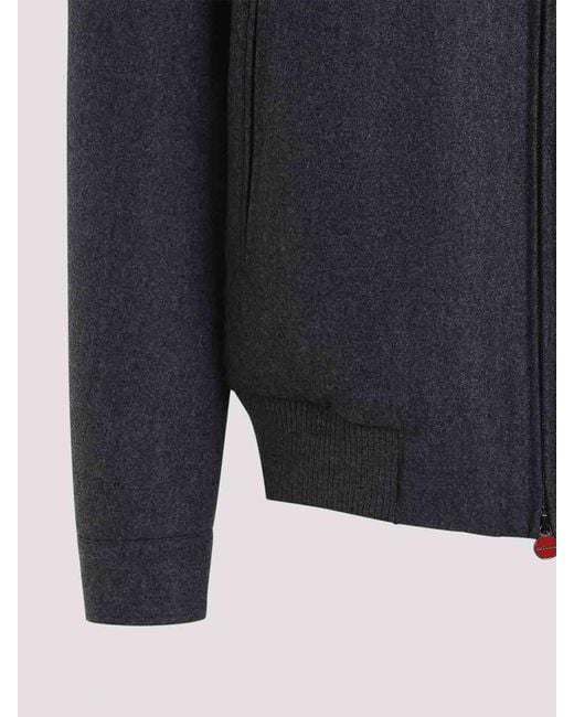 Kiton Blue Bomber Jacket for men