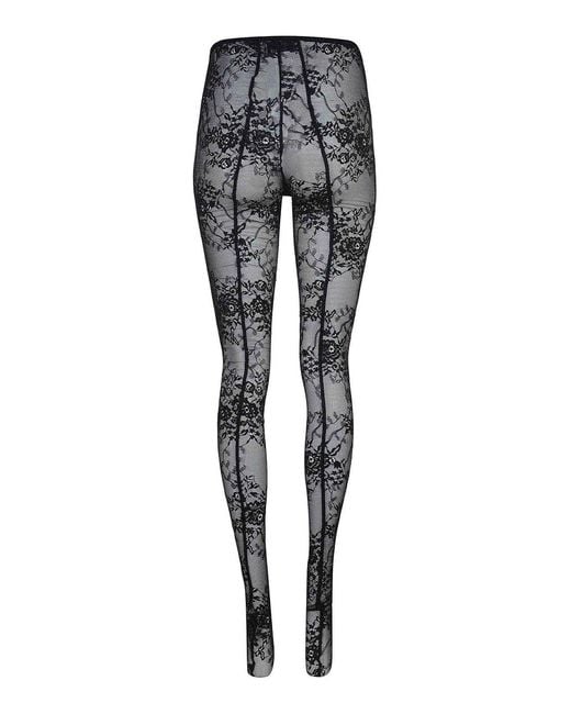 GIUSEPPE DI MORABITO Gray Leggings Made Of Lace