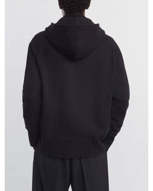 Hogan Black Zipper Hoodie for men