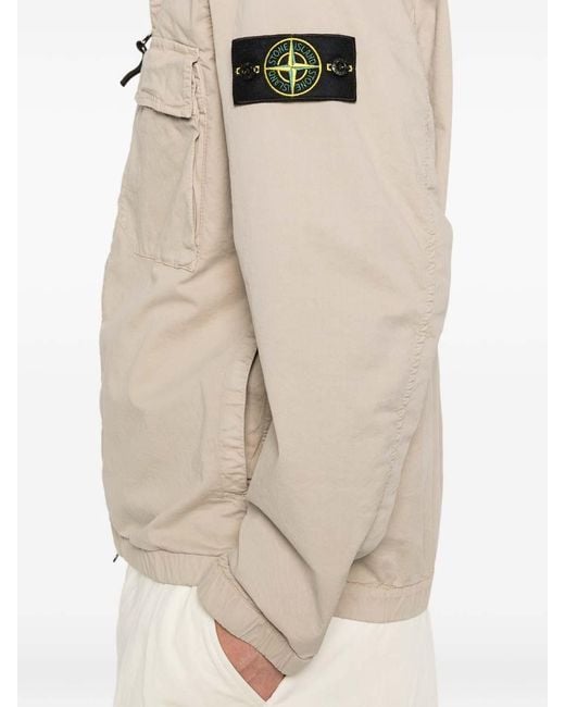 Stone Island Natural Reinforced Hooded Jacket With Dual Pockets for men