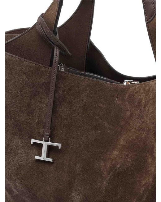 Tod's Brown Tods Logo Shoulder Bag