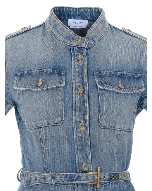 McQueen Blue Denim Dress