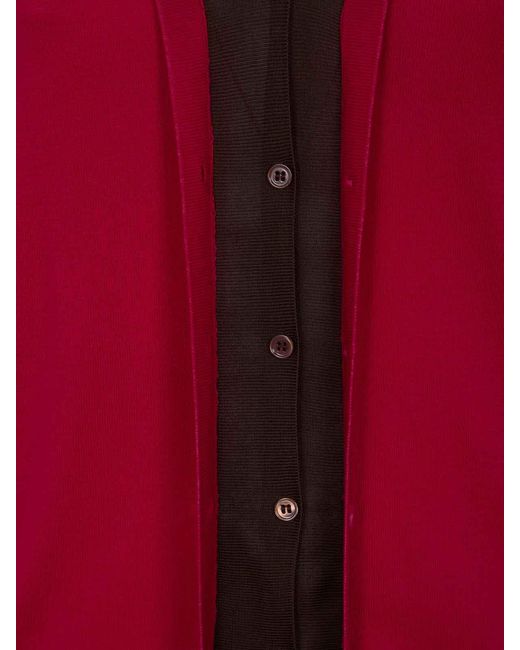 Paul Smith Red V Neck Cardigan